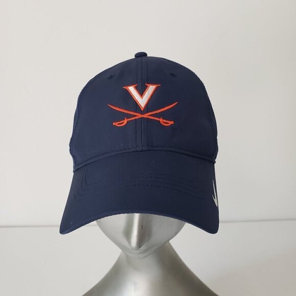 NIKE Golf UVA Cavaliers Unisex Adjustable Back Strap Navy Blue Baseball Cap - Picture 11 of 14